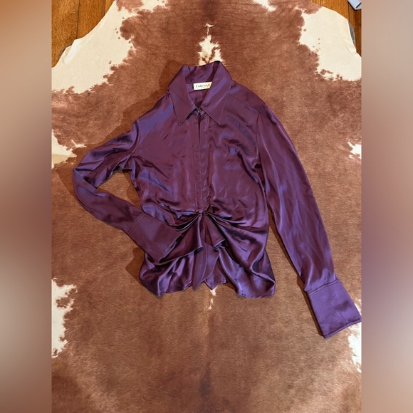 Farinaz Taghavi silk blend top 
size 6
Deep purple! - Picture 1 of 7